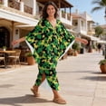 thumbnail image 4 of Xixirimido Jamaican Patriotic Camo Print Womens Plus Size Kaftan Dress V Neck Batwing Sleeve Beach Cover Up Swimsuit Coverups Summer Lounge Caftan Dress, 4 of 7