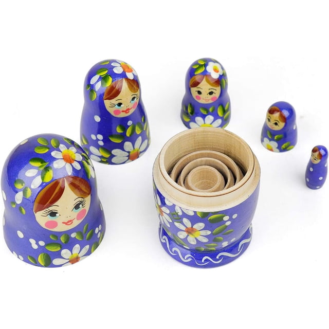 Muñecas rusas que anidan HUOGUO 5, matrioska tradicional, Romashka