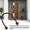 thumbnail image 6 of Uxcell Armored Door Loop Wire Protection (16"L 1/4" ID, Black)(1Pcs), Door Wire Conduit Power Transfer Armored Cable Wire Sleeve Protector with Plastic Ends, Suit for - Access System, 6 of 7