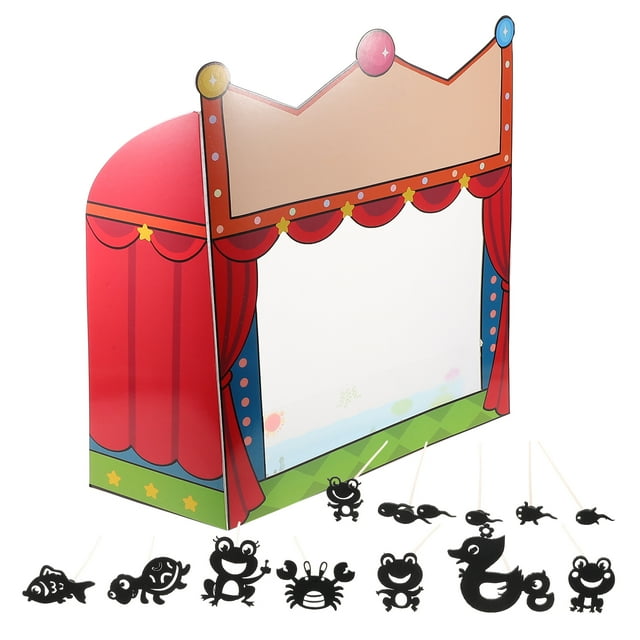 1 Set Of Shadow Puppet Kit Stage Puppet Theater Educational Toy Show Kindergarten Shadow Theaters Prop