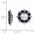 thumbnail image 4 of Sterling Silver Rhodium Diam. & Created Sapphire Earring Jacket QJ119SEP, 4 of 4