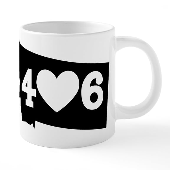 CafePress - Montana 406 - 20 Oz White Ceramic Mega Mug