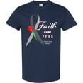 thumbnail image 3 of Inktastic Faith over Fear Parkinson's Awareness with Red Tulip T-Shirt, 3 of 5