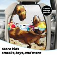 thumbnail image 5 of Gaeub Autumn Raccoon In Forest Print Anti-Kick Storage Mat for Car Seats 2 Pcs, Car Kick Mats with 3 Pocket Protector, Essential Car Seat Protector for Child Car Seat,Car Seat Protector, 5 of 8