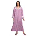 thumbnail image 1 of Moomaya Chemise de Nuit Boutonnée à Col Marin Imprimée en Coton pour Femme, 1 of 5