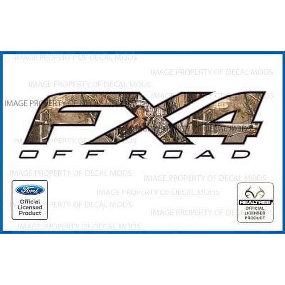 Decal Mods FX4 Off Road Decals Truck Stickers for Ford F250 F350 F450 Realtree AP Camo / Camouflage - AP (2012 - 2016) [set of 2]