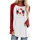 thumbnail image 2 of Pntutb Ladies Christmas Print Red Wine Glass Loose manga larga cuello redondo Pullover top camiseta top Pntutb Pntutb-2799, 2 of 4