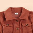 thumbnail image 4 of Veste Habillée pour Bébé Fille, Décontractée, Unie, Col à Revers, Simple Boutonnage, Robe Trapèze, Ceinture, Manteau, 4 of 6