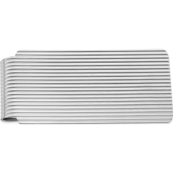 Sterling Silver Rhodium-Plated Money Clip (52 X 26) Made In United States qq131