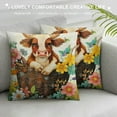thumbnail image 3 of PHYHOO AnyDesign Easter Pillow Covers Watercolor Highland Cow Flowers Throw Pillow Case Cute Cow Cushion Cover for Spring Home Sofa Bedroom Decor, 3 of 5