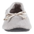 thumbnail image 3 of Women's Isotoner Terry Ballet Flat w/ Satin Bow Stone L M, 3 of 6