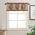 thumbnail image 7 of Red Christmas Snowman Curtain Valances Set Xmas Balls Pine Tree Snowflake Navy Blue Kitchen Curtains 36&nbsp;inch Length Rod Pocket Valance and Tiers 3 Piece Set Small Bedroom Bathroom Laundry Decor, 7 of 7