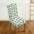 thumbnail image 3 of Xoenoiee Green Cactus Print Dining Chair Cover, Dining Room Chair Covers Stretch Kitchen Chair Cover, Washable Parsons Chair Slipcovers Protective for Home Restaurant Banquet, 1 Set, 3 of 7