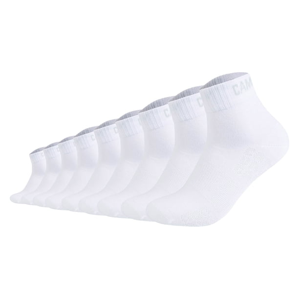 CAMP DAVID calcetines para hombre, paquete de 9 - Action-Mesh Cotton Quarter 9P, logo Blanco 39-42