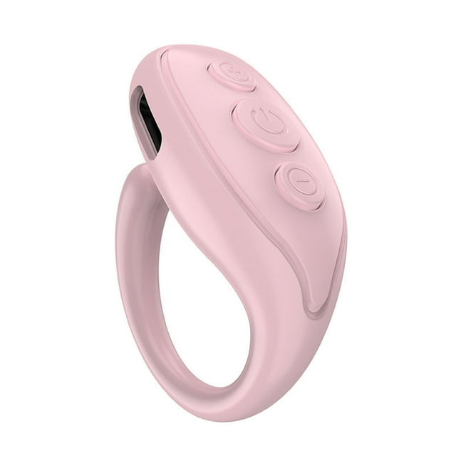 Bluetooth Camera Remote Control Ring Style Wireless Mobile Phone Controller for iOS Android Devices with Type-C Charging 30 mAh Battery