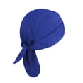 thumbnail image 3 of Toptie Do Rag Cooling Cycling Skull Cap Headwrap Helmet Liner Pirate Beanie Hat-Digital Blue, 3 of 8
