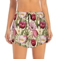 thumbnail image 2 of Cauagu Tulips Flowers Print Women's 2 in 1 Running Shorts Athletic Workout Gym Yoga Shorts Running Shorts for Women-Medium, 2 of 7