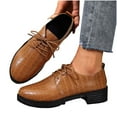 thumbnail image 5 of Yellow Women'S Oxford Inspired Shoes With Lace-Up, Low Top, Mid Heel, Pu Upper For A Unique And Trendy Casual Shoe, 5 of 9