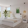 thumbnail image 1 of Nexera Hunter Platform Bed With Headboard And 1-Drawer Nightstand, 1 of 9
