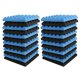 thumbnail image 1 of 24 paneles de espuma acústica de color carbón, insonorizantes para estudio, 5 x 25 x 25 cm (negro y azul), 1 of 8