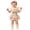 Beige, variant on Toddler Girl Outfits Kids Easter Rabbit Print Crew Neck Short Sleeve Bodysuit with Floral Dress and Bow Headband Summer Set Beige 9 Months-12 Months
