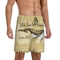 thumbnail image 2 of Easygdp We Live for Adventure Men's Short Pajama Pants, Sleep Shorts, Household Pants, Casual Pants with Pockets - Small, 2 of 9