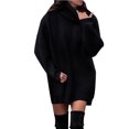 thumbnail image 1 of Suéter Divertido Gibobby de manga larga para mujer Cuello de invierno color negro M, 1 of 4