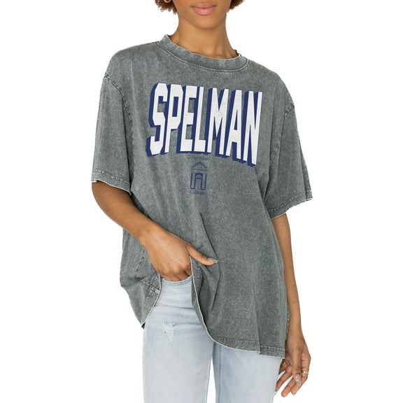 Women's Gameday Couture Gray Spelman College Jaguars Solid Defense Oversized T-Shirt