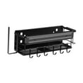 thumbnail image 2 of Luzkey Griddle Rack BBQ Grill Storage Organizer Tool Holder Easy Install Wall Mount Side Shelf Seasoning Storage Rack for Restaurant, 2 of 8