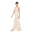 thumbnail image 3 of ADRIANNA PAPELL Womens Pink Sleeveless Maxi Sheath Evening Dress Size: 6, 3 of 4
