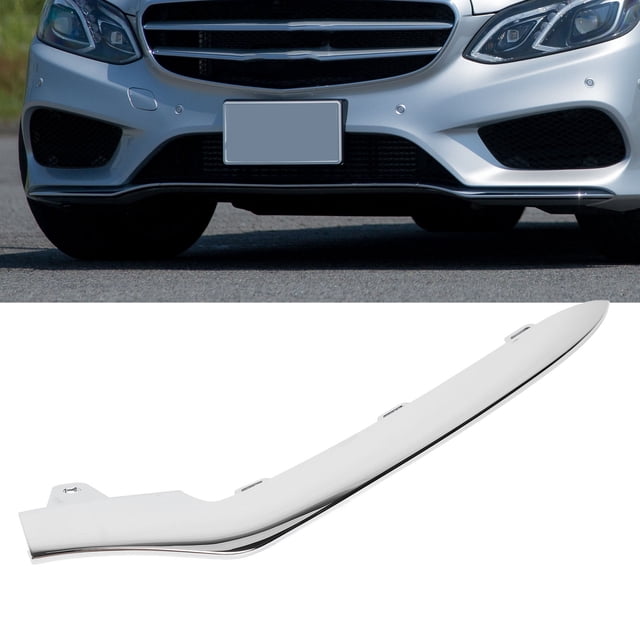 Front Bumper Trim Chrome Reliable Protection Stylish Look Front Bumper Trim Strip Replacement for EClass W212 AMGLine 2014 to 2016 Front Bumper Chrome Strip