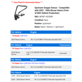 thumbnail image 2 of Upstream Oxygen Sensor - Compatible with 2003 - 2006 Nissan Sentra (From 4/2003 Vehicle Production) 2004 2005, 2 of 2