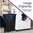 thumbnail image 4 of Superio Laundry Hamper with Lid Brown, 50 Liter Knit Laundry Hamper Basket, 4 of 8