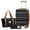 Black, variant on Carry On Luggage Sets 3 Piece 20 Inch Suitcase Set, ABS+PC Hardshell Lightweight Travel Luggage with Spinner Wheels & YKK Zipper TSA Lock (BEIGE-BROWN, 20 Inch)