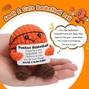 Crochet Basketball Positive Gift Handmade Basketball Gifts for Men Women Son Daughter Emotional Inspiring Support Present for Teammate Coach Boyfriend Brother Get Well Soon