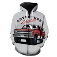 thumbnail image 1 of Sudadera con capucha y cremallera para hombre, diseño de coche clásico de dibujos animados, estilo casual, estilo hip hop, de gran tamaño, con estampado 3D, chaquetas y tops divertidos para adolescent, 1 of 6