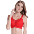 thumbnail image 4 of BIMEI Mastectomy Bra with Pockets for Breast Prosthesis Women's Full Coverage Wirefree Everyday Bra 8699,Red, 40A, 4 of 7