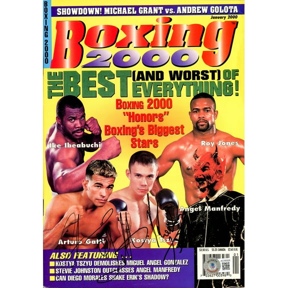 Arturo Gatti & Kostya Tszyu Autographed Boxing 2000 Magazine Beckett BAS #AC56928