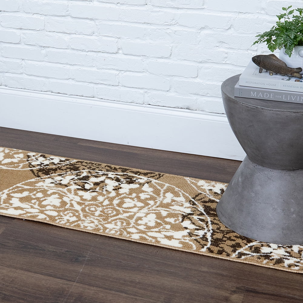 Mainstays Transitional Medallion Runner Rug, 19.7 in x 60 in