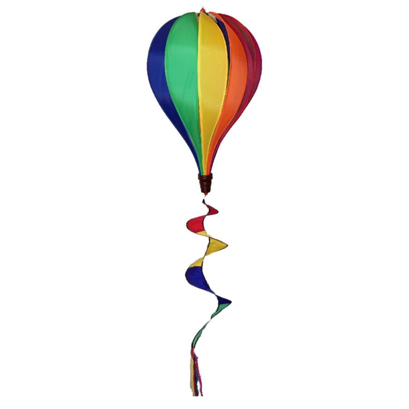 In the Breeze Rainbow Hot Air Balloon with 12 Panels Wind Spinner by Gold Crest Distributing LLC