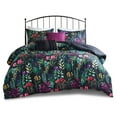 thumbnail image 1 of Madison Park Tasha 5-Piece 100 Percent Polyester Comforter Set in Black, 1 of 15