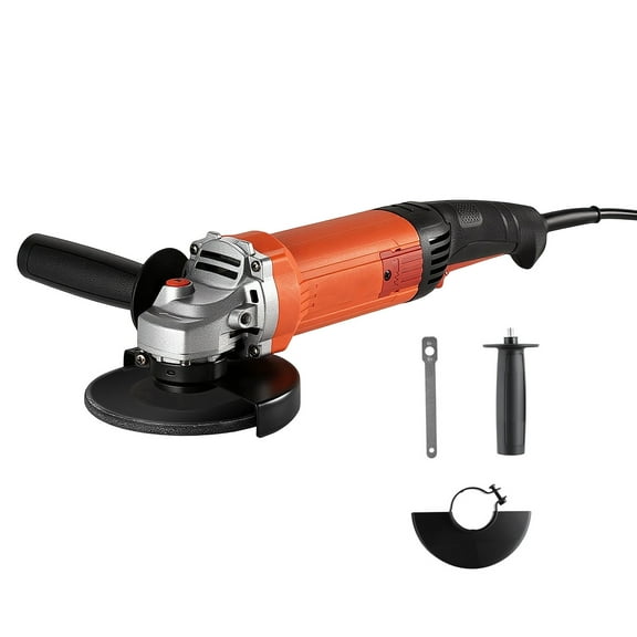 KFFKFF 5" Electric Angle Grinder, 10-Amp High-Speed Power Tool, 10000 RPM Corded Grinder with 230° Adjustable Dust Guard for Metal Cutting, Grinding, and Rust Removal (Disc Not Included)