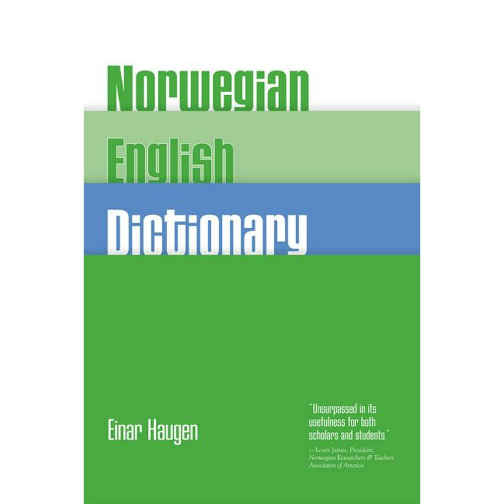 NorwegianEnglish Dictionary A Pronouncing and Translating Dictionary