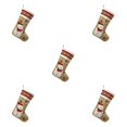 thumbnail image 2 of Matsuzay Calcetín de Navidad Lindo Lino Chimenea Ventana Regalos Bolsa Tarjeta Calcetín Oficina Café Fiesta Decoración Colgantes Niños Type5 NO5, 2 of 6
