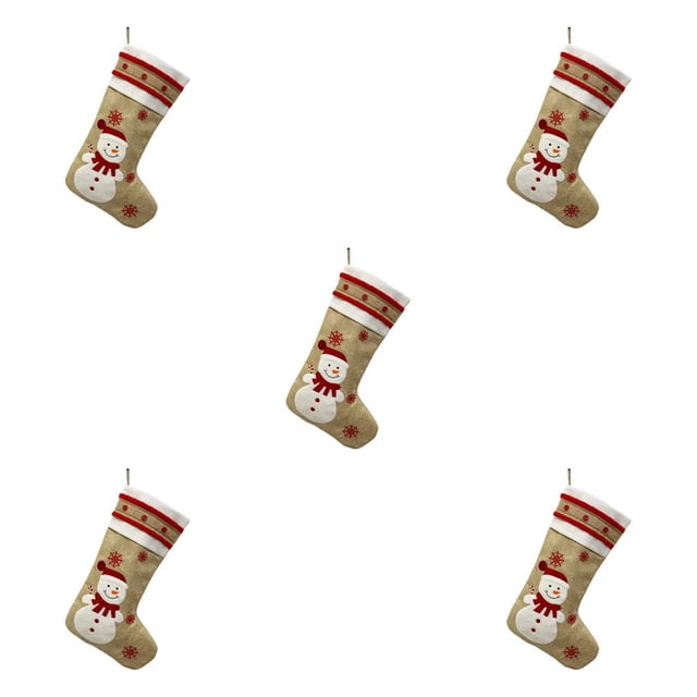 Yuarrent Calcetín de Navidad Lindo Árbol de Navidad Bolsa de regalos de lino Calcetín de almacenamiento Tienda de oficina Decoración de Type5 NO5