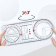 thumbnail image 3 of Multifunctional Geometric Ruler Mathematics Drawing Template | 1 Geometric Ruler | Pack Of 1, 3 of 3