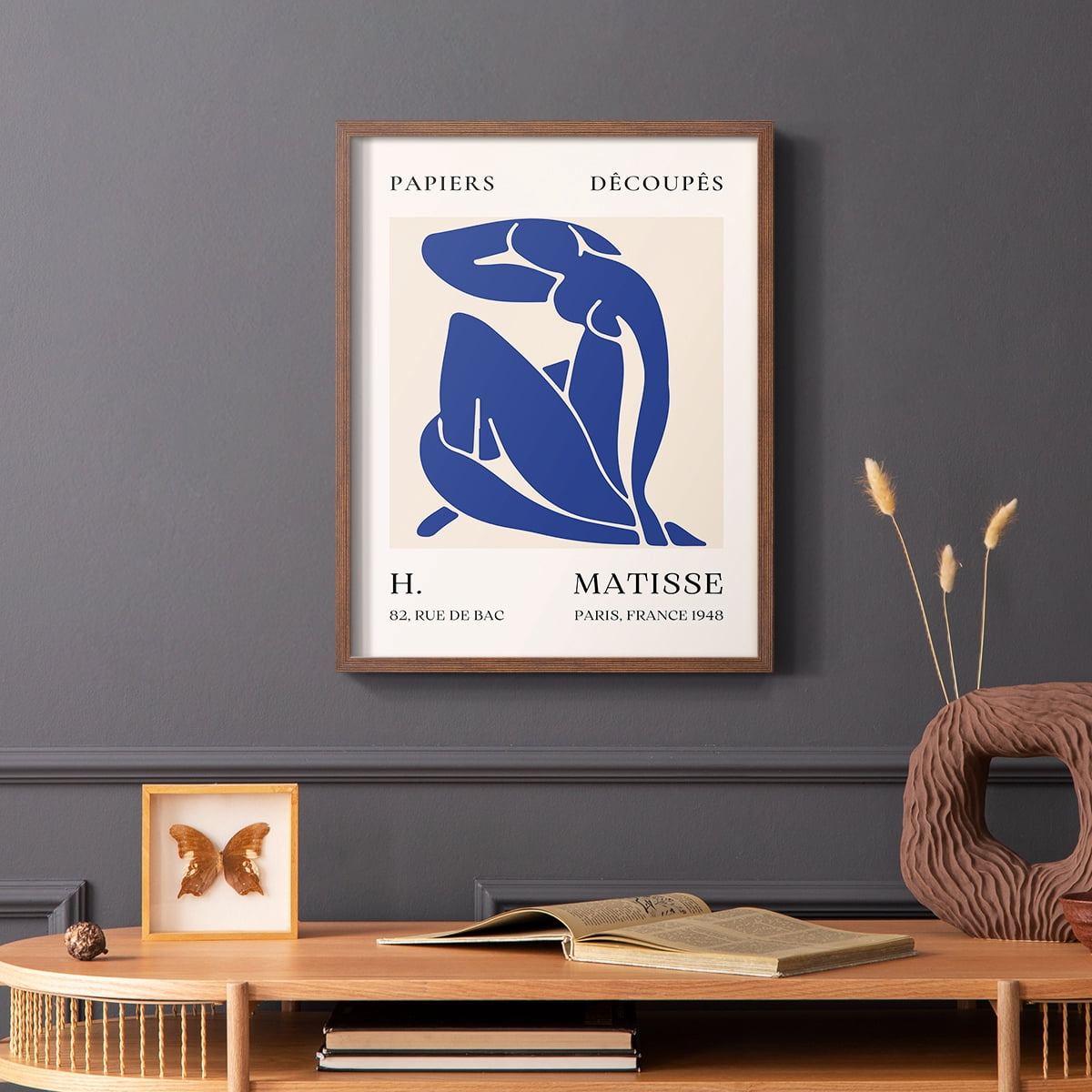 Matisse CLXVII Framed Print in Brown Solid Wood 11 x 14 Framed Print