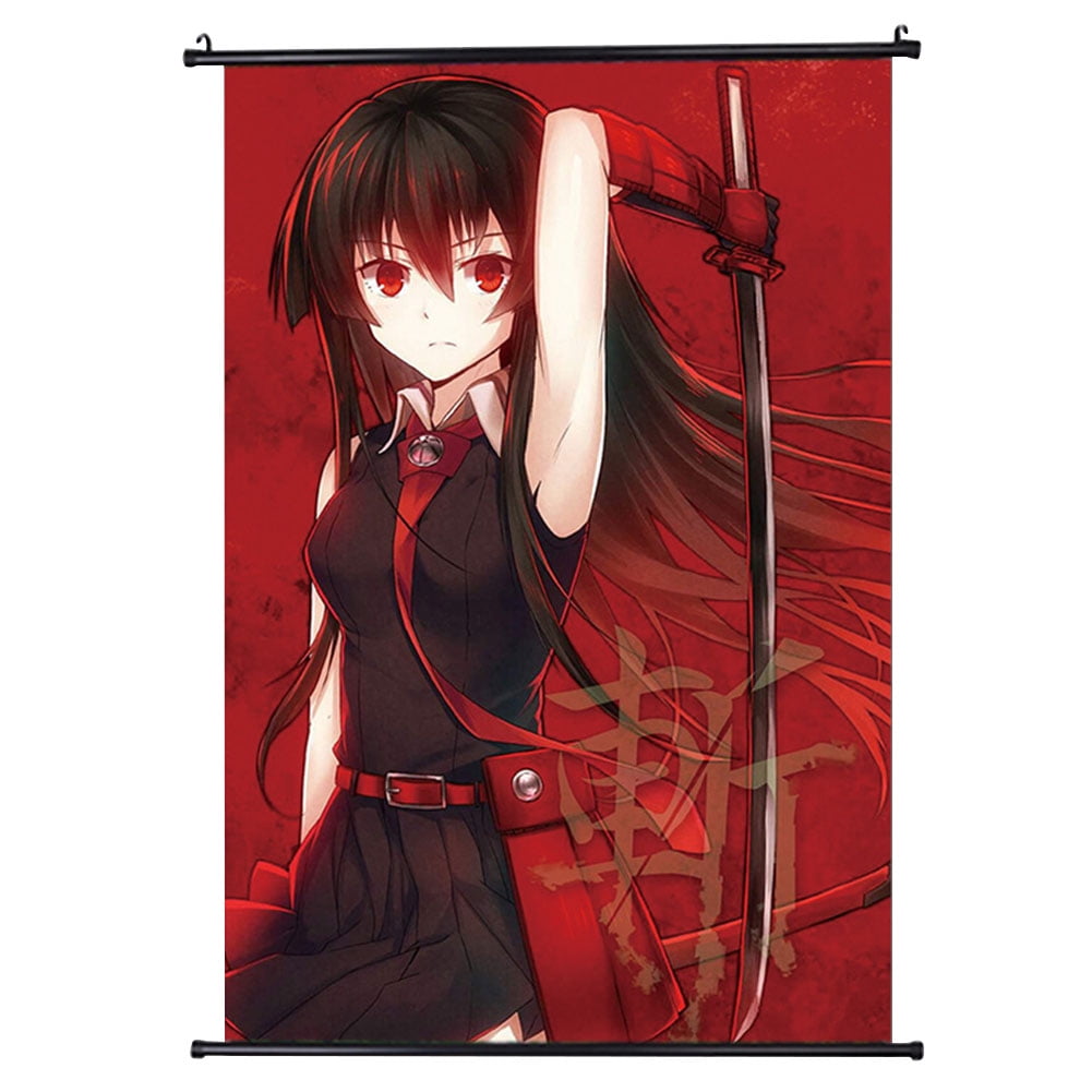  Akame ga Kill Wall Scroll Poster Fabric Painting for Anime Leone  042 L: Posters & Prints