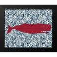 thumbnail image 2 of Kimberly, Allen 18x15 Black Modern Framed Museum Art Print Titled - Paisley Whale 1, 2 of 5