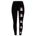 thumbnail image 4 of Costeam Womens Halloween Ghost Floral Print Leggings High Stretch Workout Yoga Pants Soft Casual Full Length Trousers Elastic Waist Slim Fit Athletic Daily Wear Base Long Pants, 4 of 5